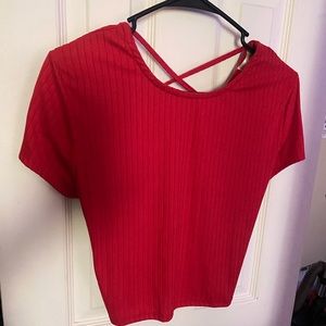 Bright Red Crop Top